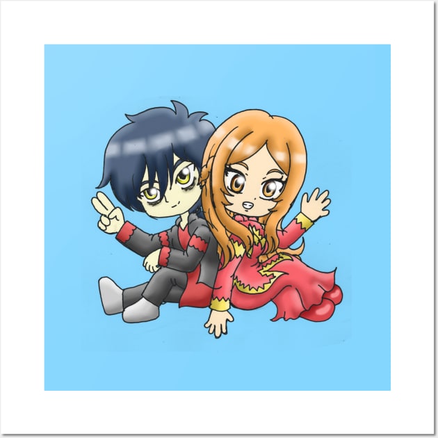 CHIBI ANIME ROME AND JULI Wall Art by MIZART